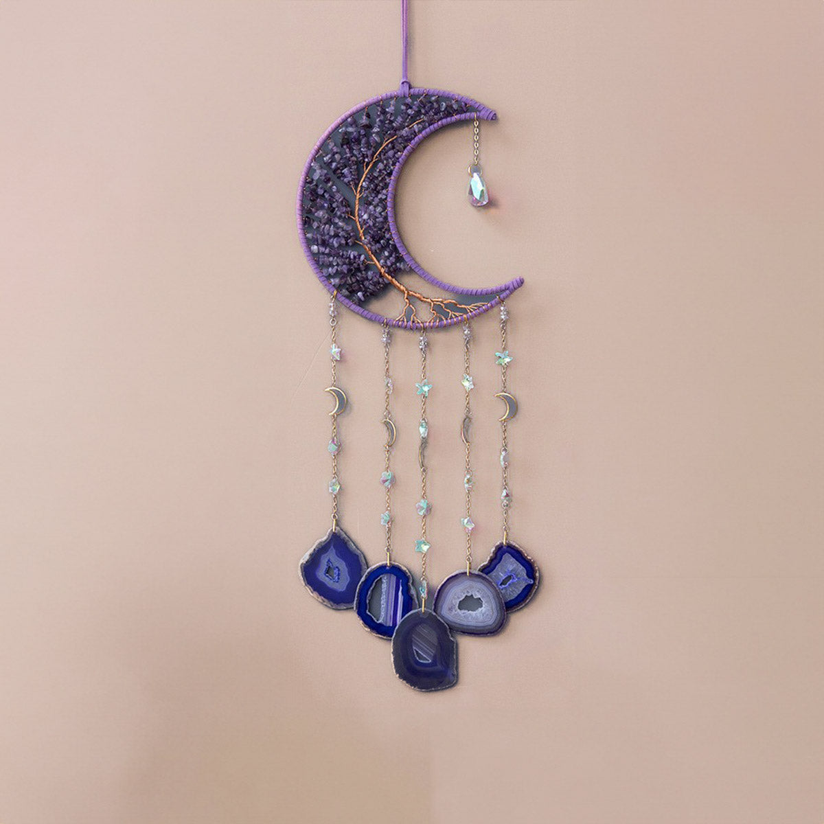 Lunya - Sun Catcher in Amethyst and Agate with Tree of Life