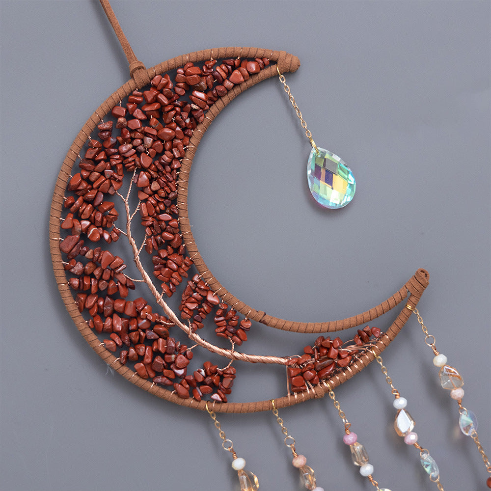 Lunya - Sun Catcher in Red Jasper and Agate with Tree of Life