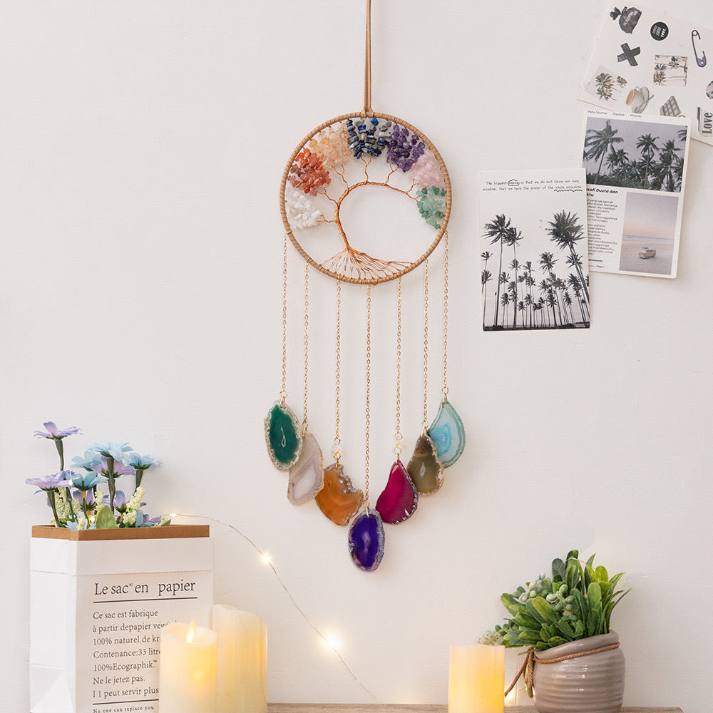 Harmony - Sun Catcher Tree of Life in Agate and 7 Chakra Stones