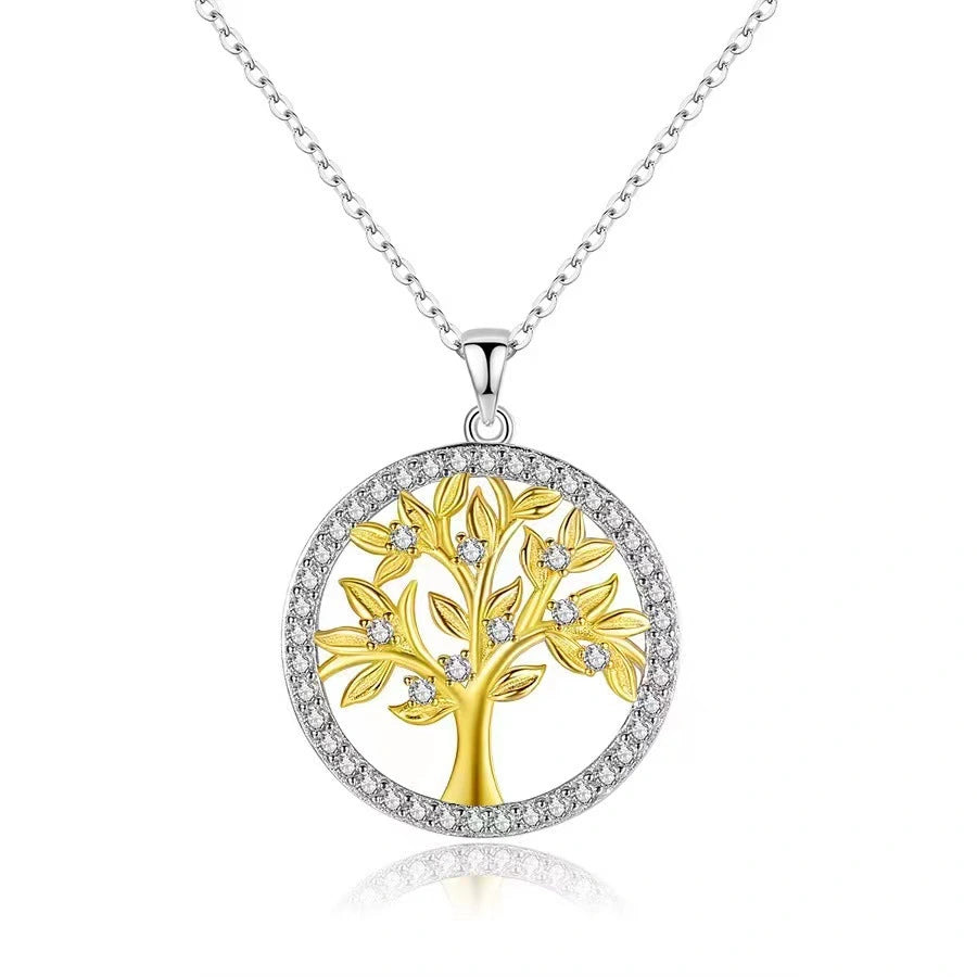 Tree of Life Necklace "Golden Tree" Silver