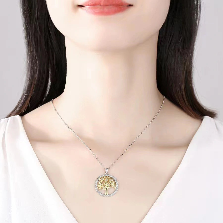 Tree of Life Necklace "Golden Tree" Silver