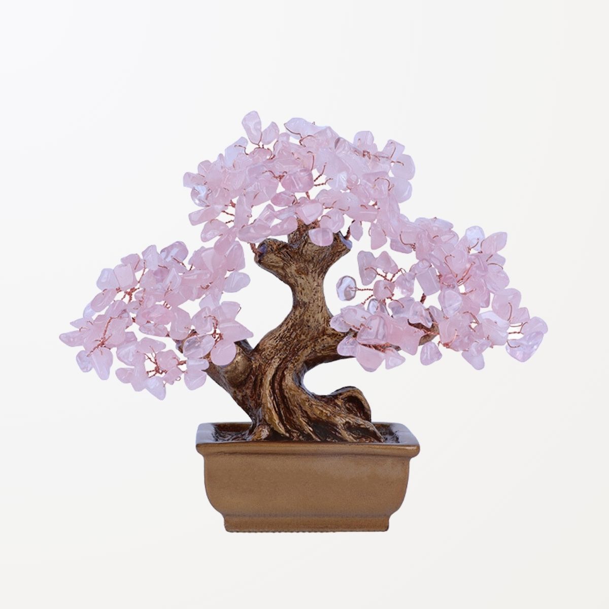 Vitalité - Arbre de Vie en Quartz Rose style Feng Shui