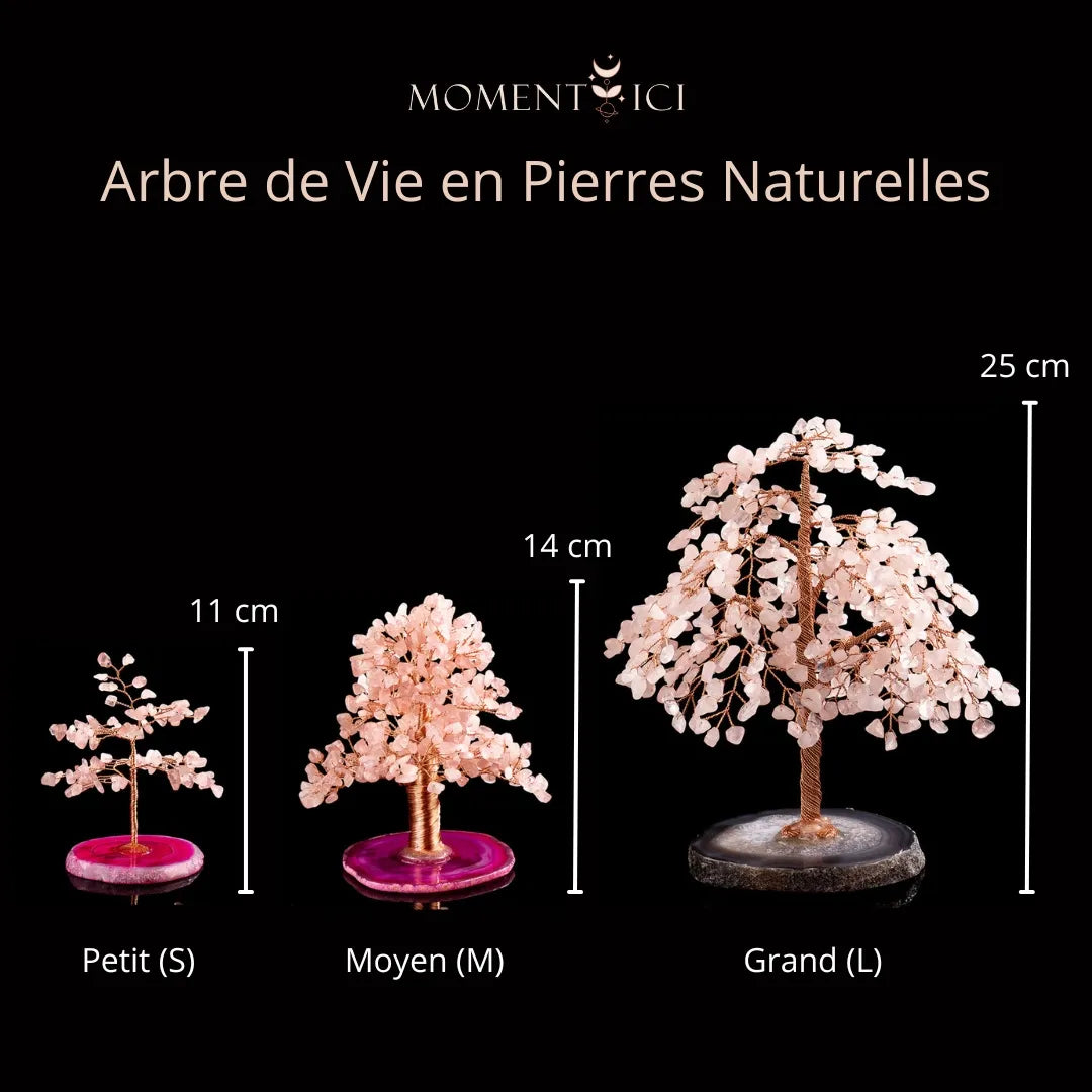 Prospérité - Tree of Life in Rose Quartz and Agate