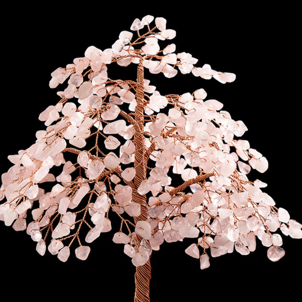 Prospérité - Tree of Life in Rose Quartz and Agate