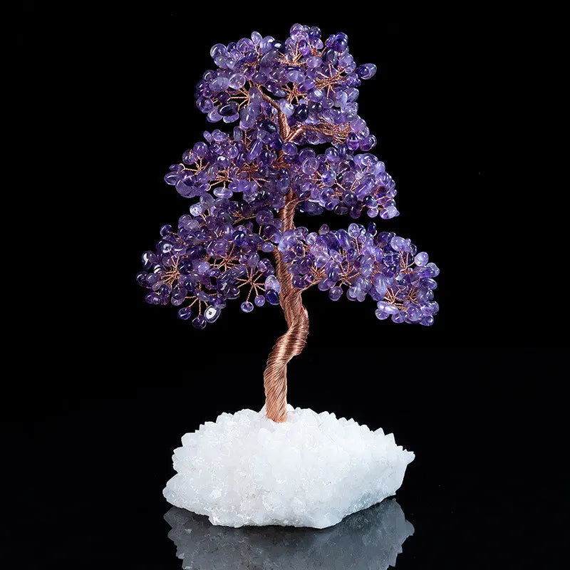 Apaisement - Tree of Life in Amethyst and Clear Quartz