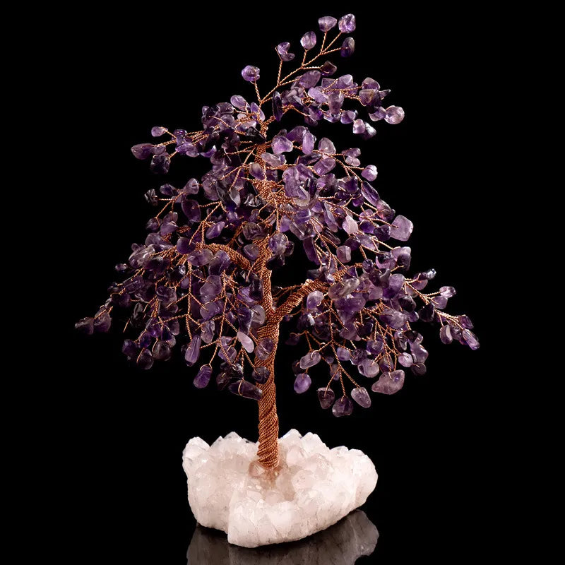 Apaisement - Tree of Life in Amethyst and Clear Quartz