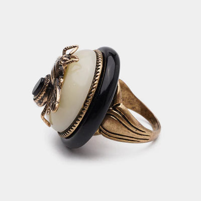 Anillo de Ágata Negra "Reina Negra"