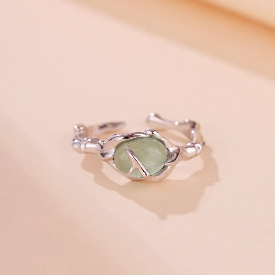 Aventurine Ring "Force of Nature" Silver