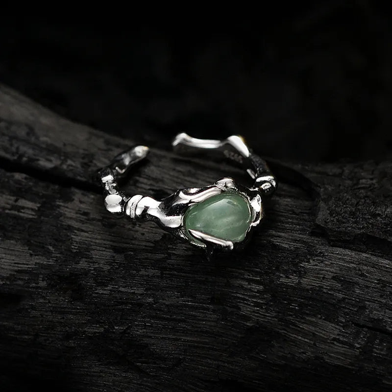 Aventurine Ring "Force of Nature" Silver