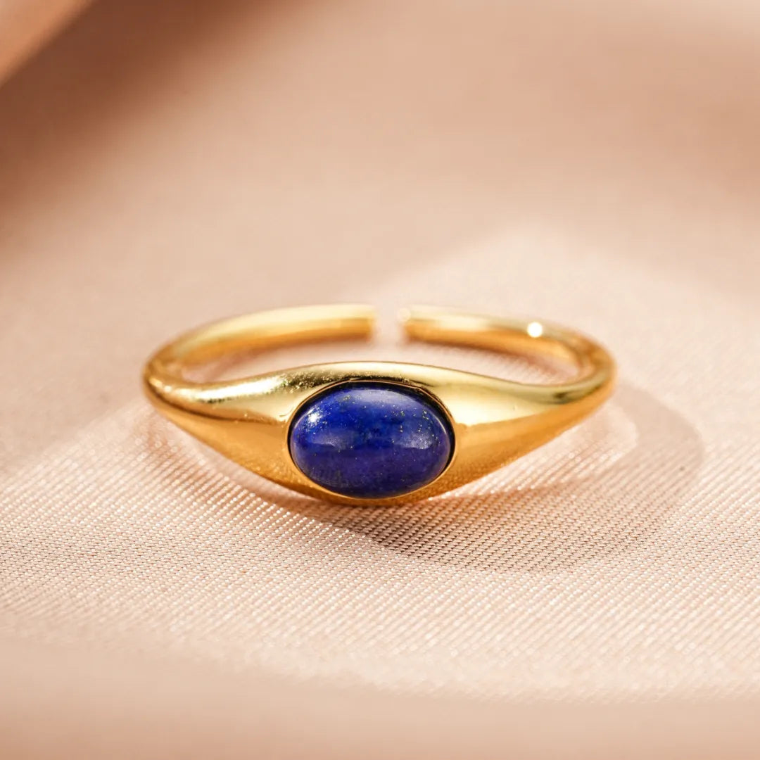 Lapis Lazuli Ring "Mystery Star" Silver