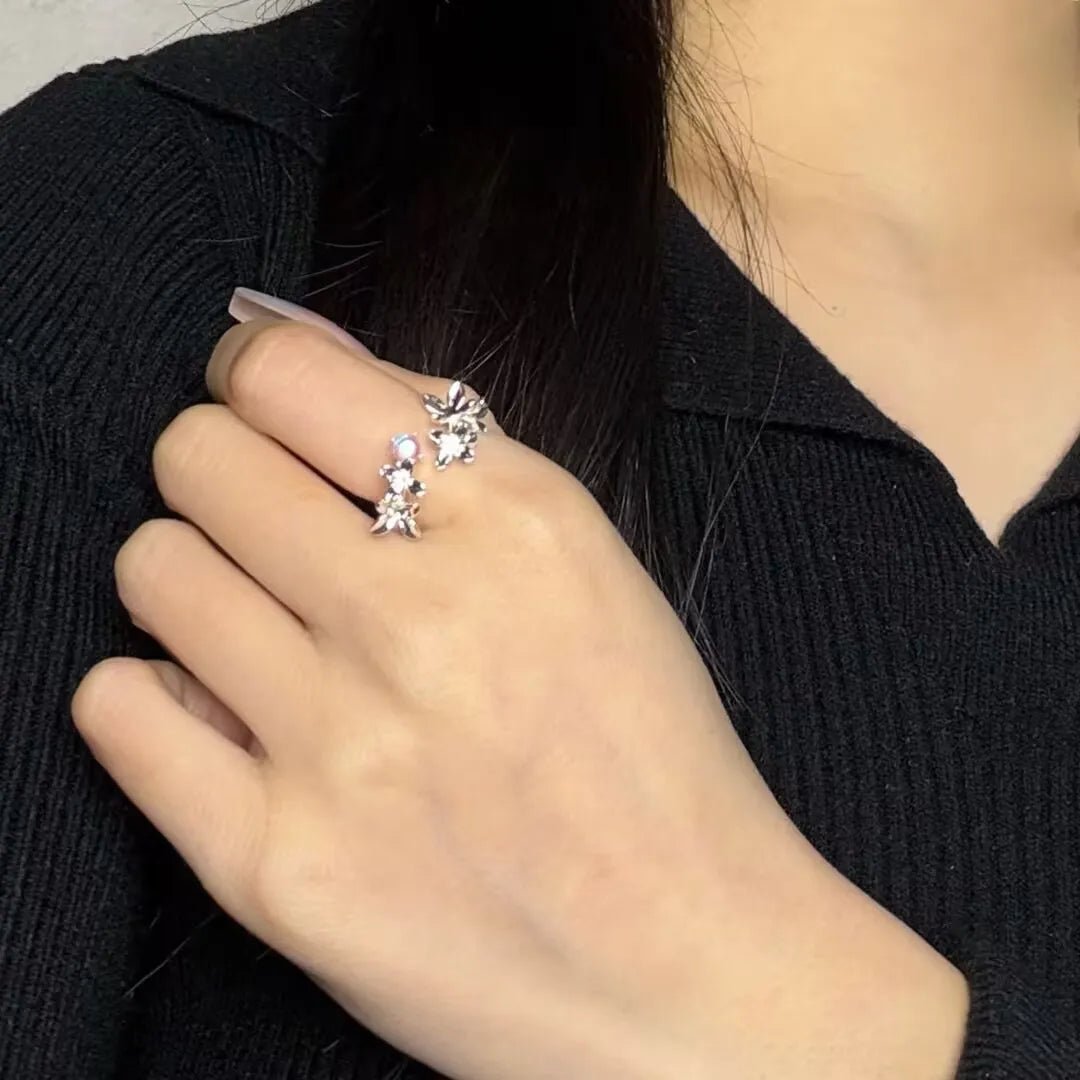 Mondsteinring "Himmlischer Halo" Silber