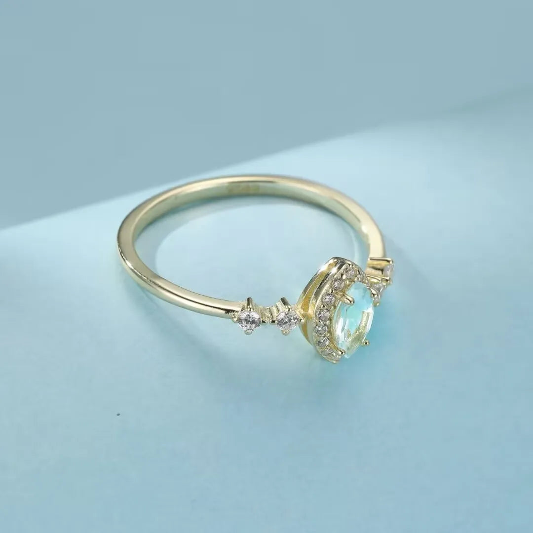 Topaz Ring "Blue Sparkle" Silver