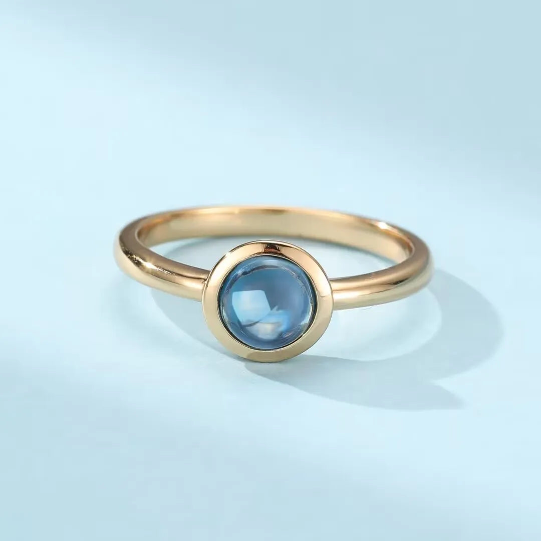 Anello Topazio "Splendore dell'Alba" Argento Dorato