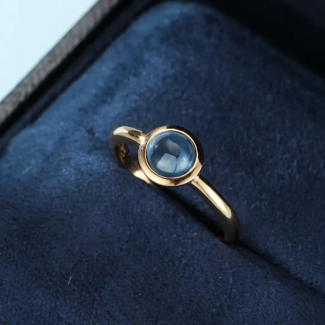 Anello Topazio "Splendore dell'Alba" Argento Dorato