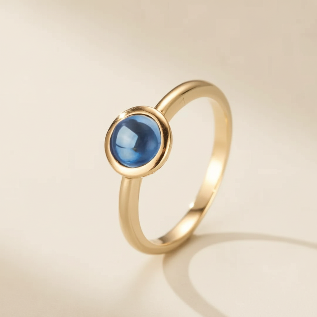 Topaz Ring "Dawn's Radiance" Gold-Plated Silver