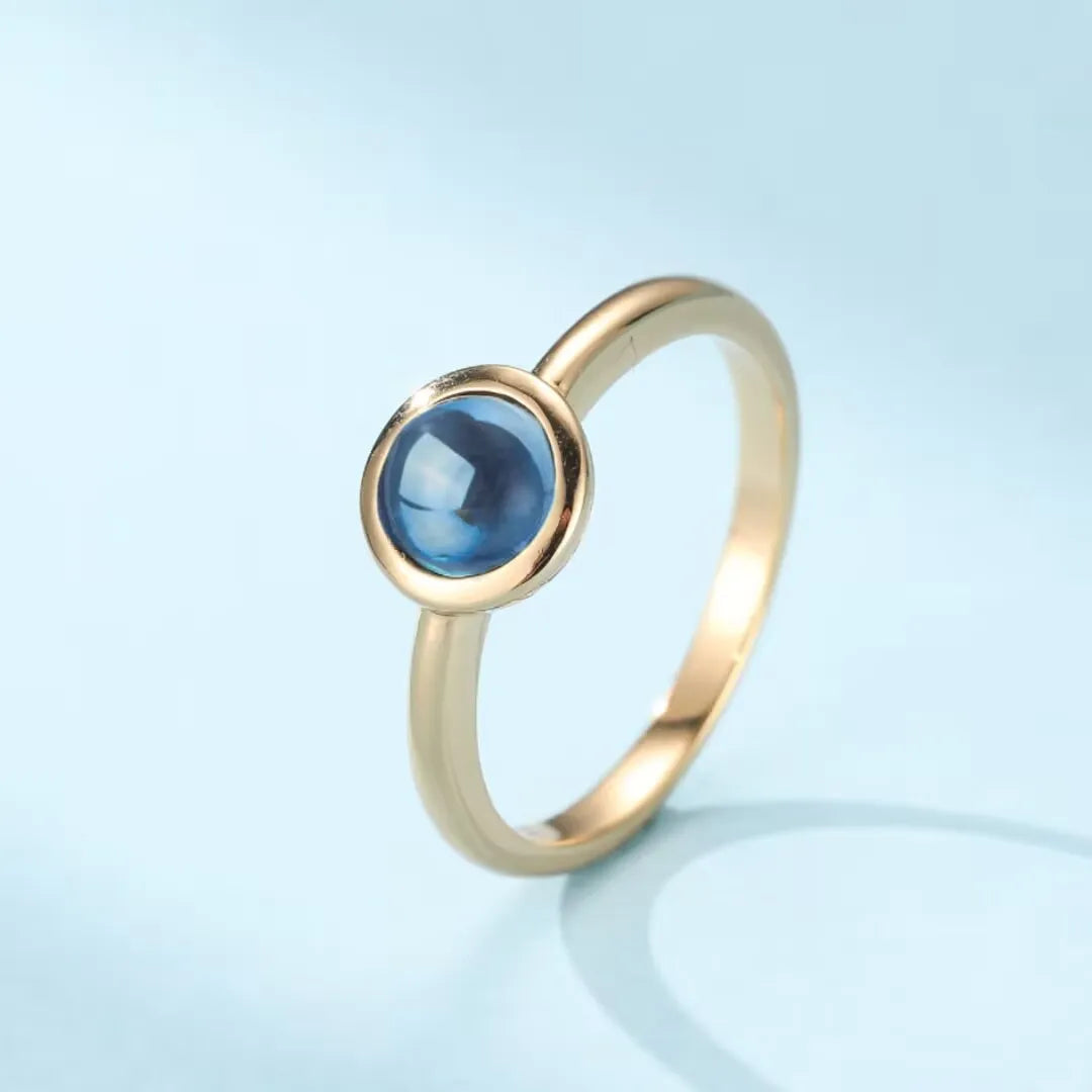 Anello Topazio "Splendore dell'Alba" Argento Dorato