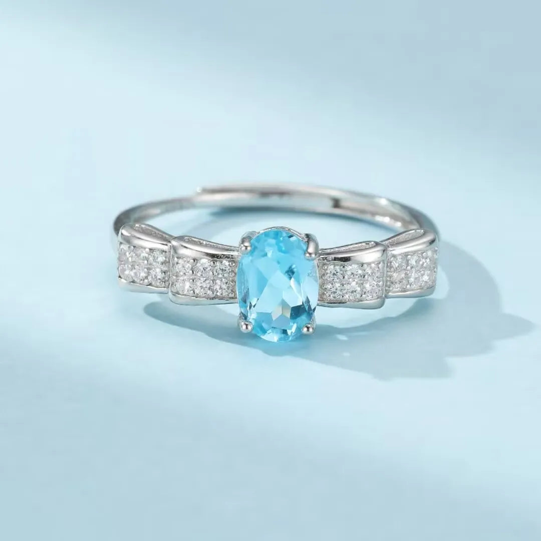 Topaz Ring "Charming Butterfly" Silver