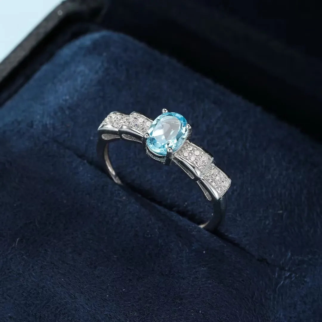 Topaz Ring "Charming Butterfly" Silver