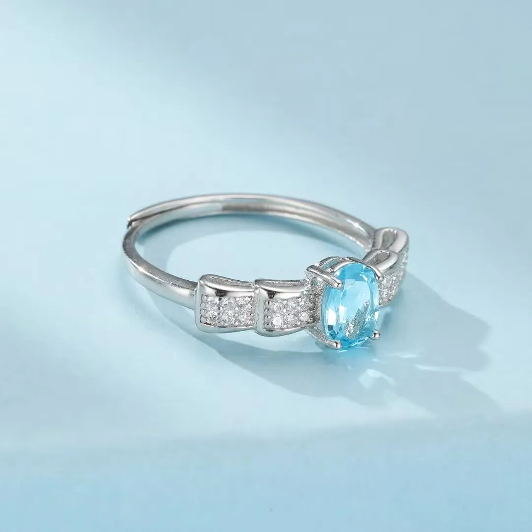 Topaz Ring "Charming Butterfly" Silver