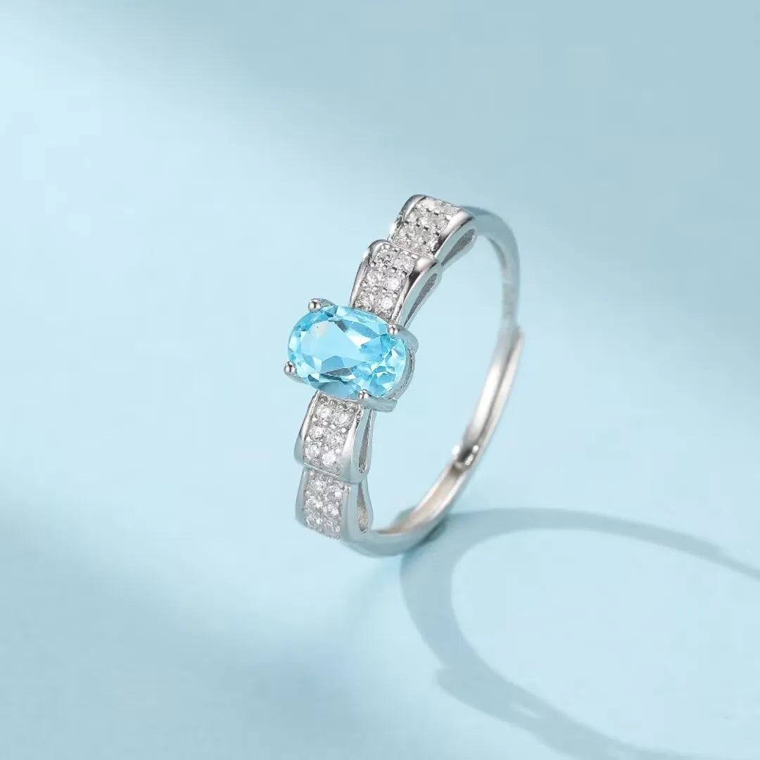 Topaz Ring "Charming Butterfly" Silver