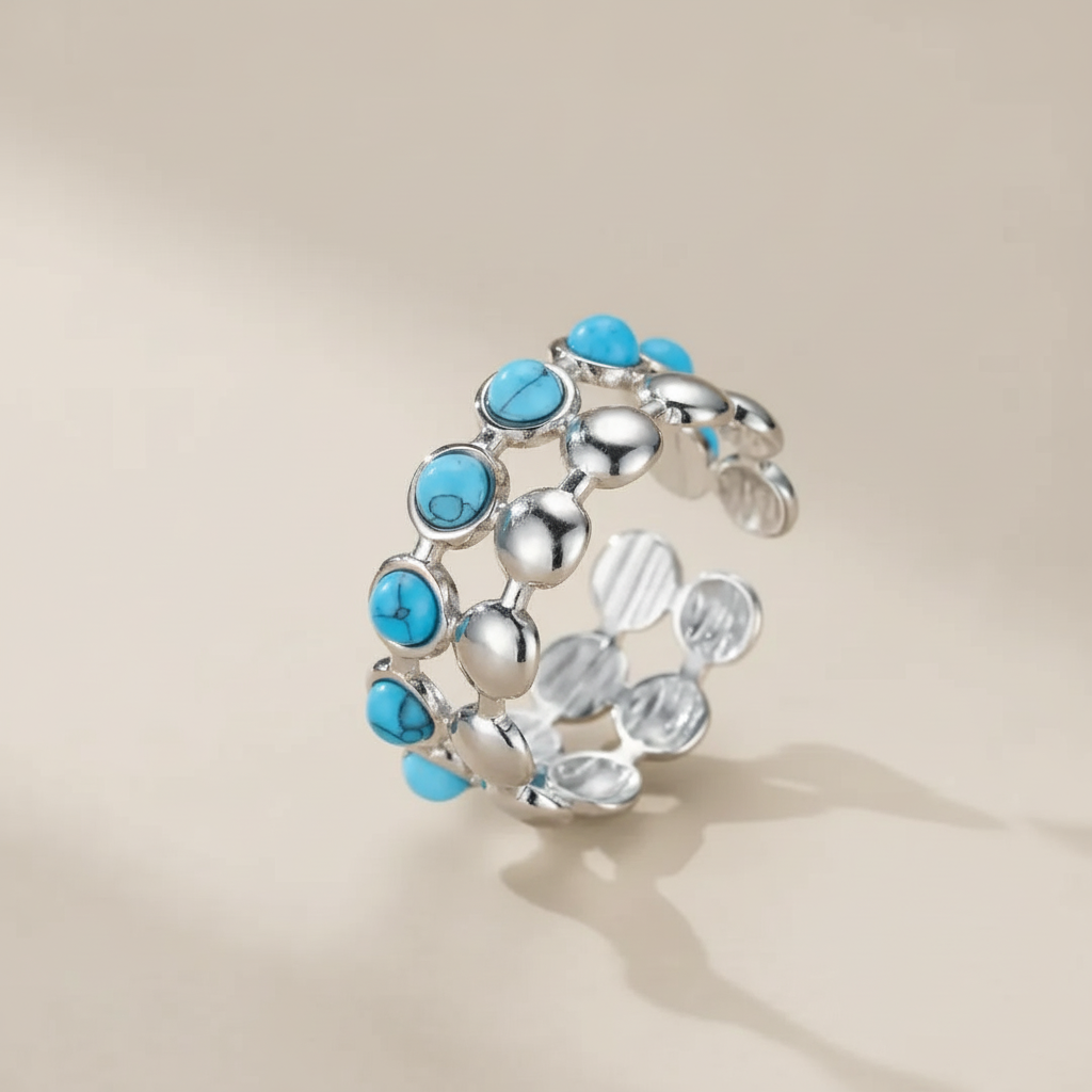 Turquoise Ring "Azure Charm"