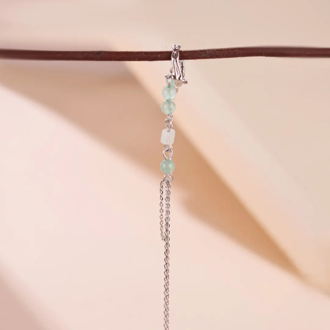 Aventurine Earring "Natural Serenity" Silver