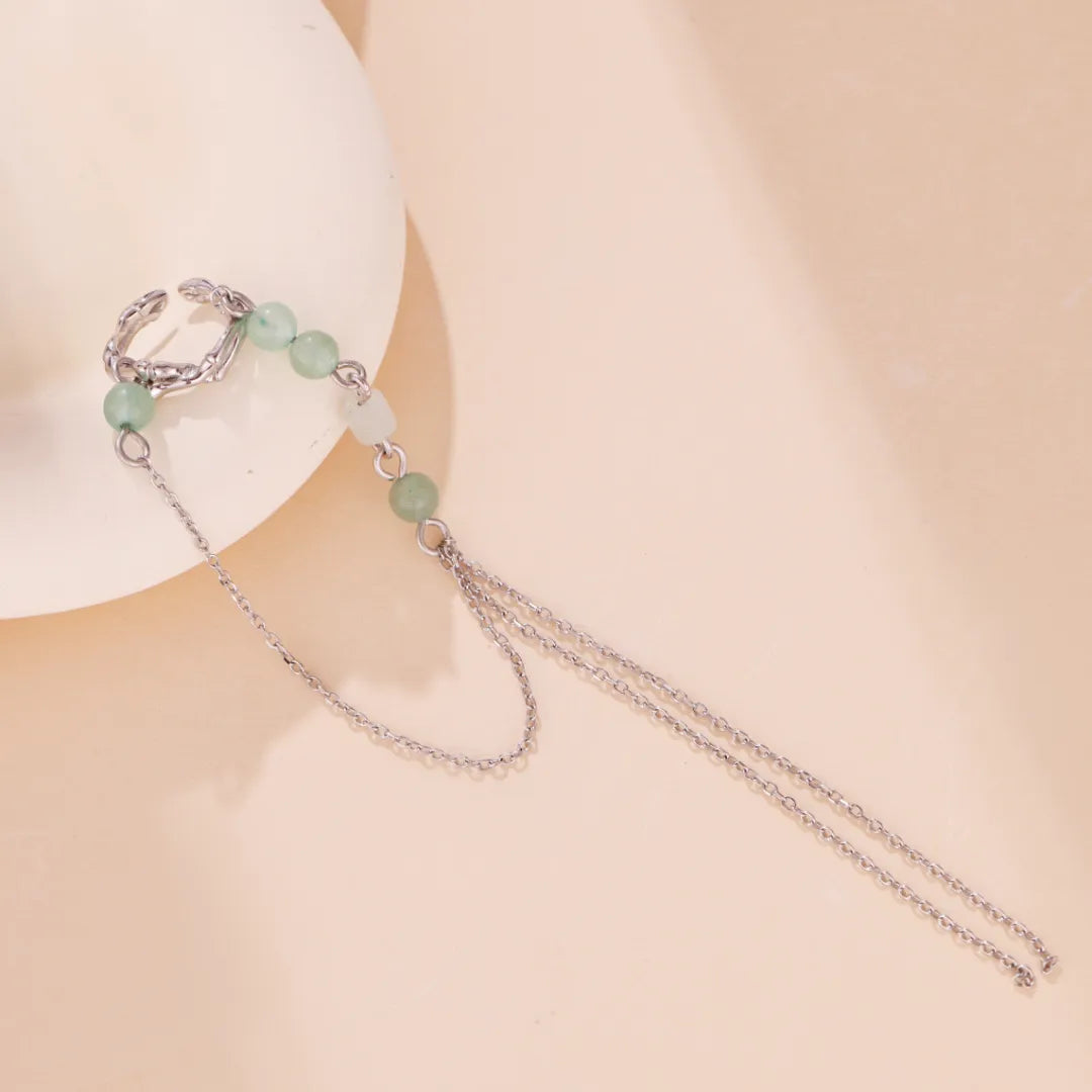 Aventurine Earring "Natural Serenity" Silver