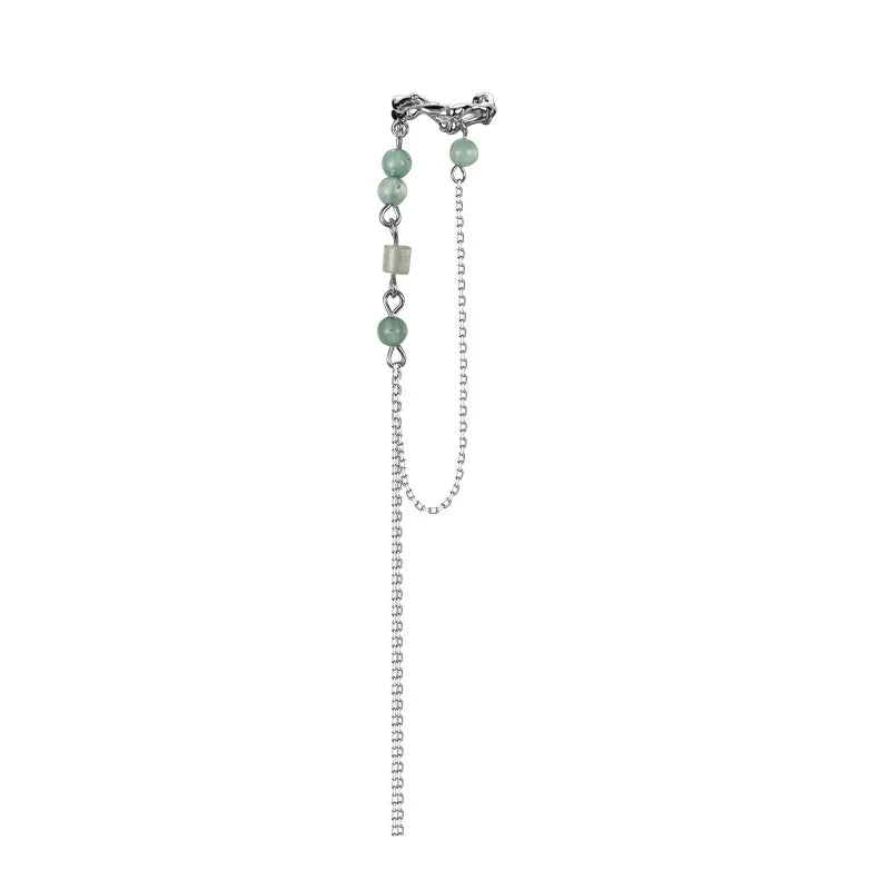 Aventurine Earring "Natural Serenity" Silver