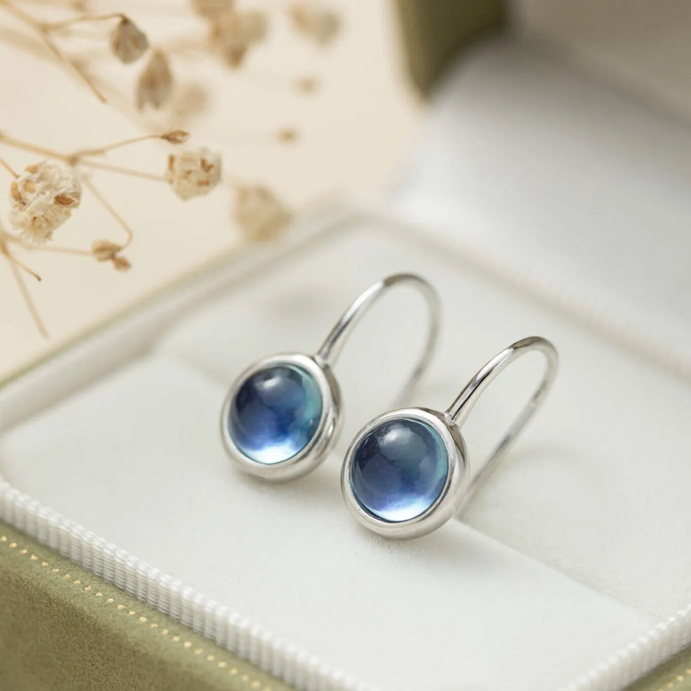 Aquamarine Earrings "Mystical Ocean" Silver