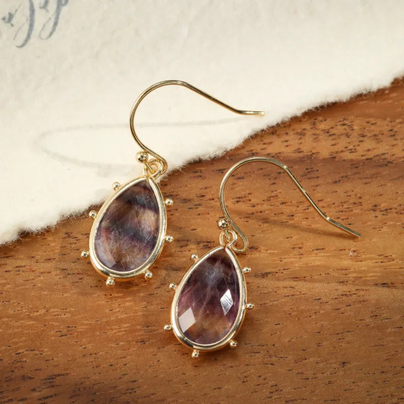 Amethyst Earrings "Aurora Drops"