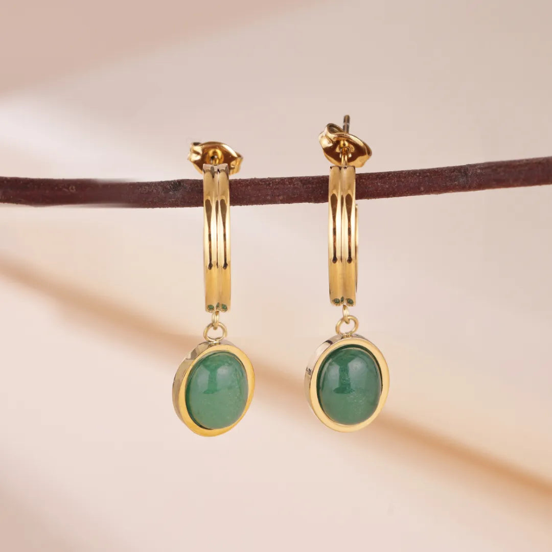 Earrings Aventurine "Luxury Green"