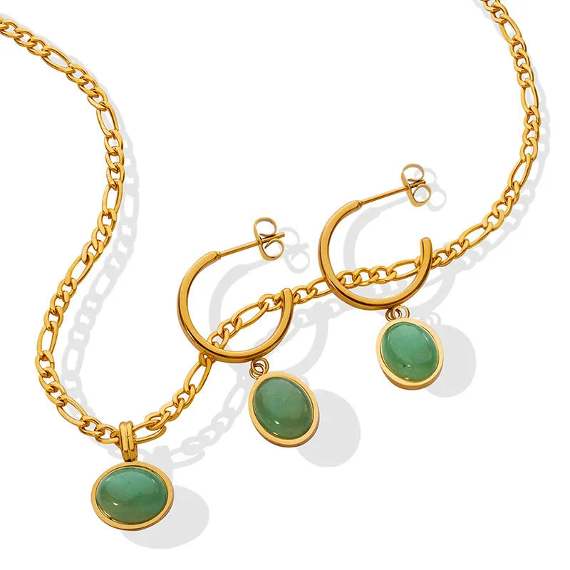 Earrings Aventurine "Luxury Green"