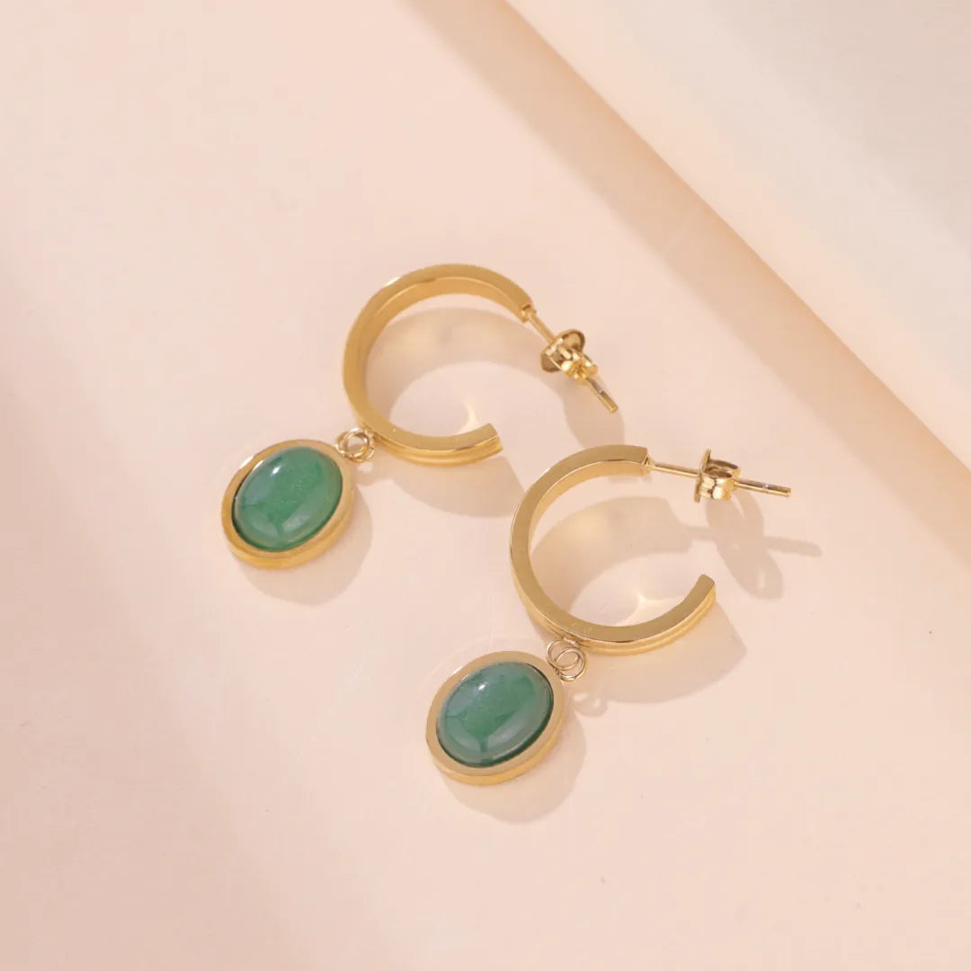 Earrings Aventurine "Luxury Green"