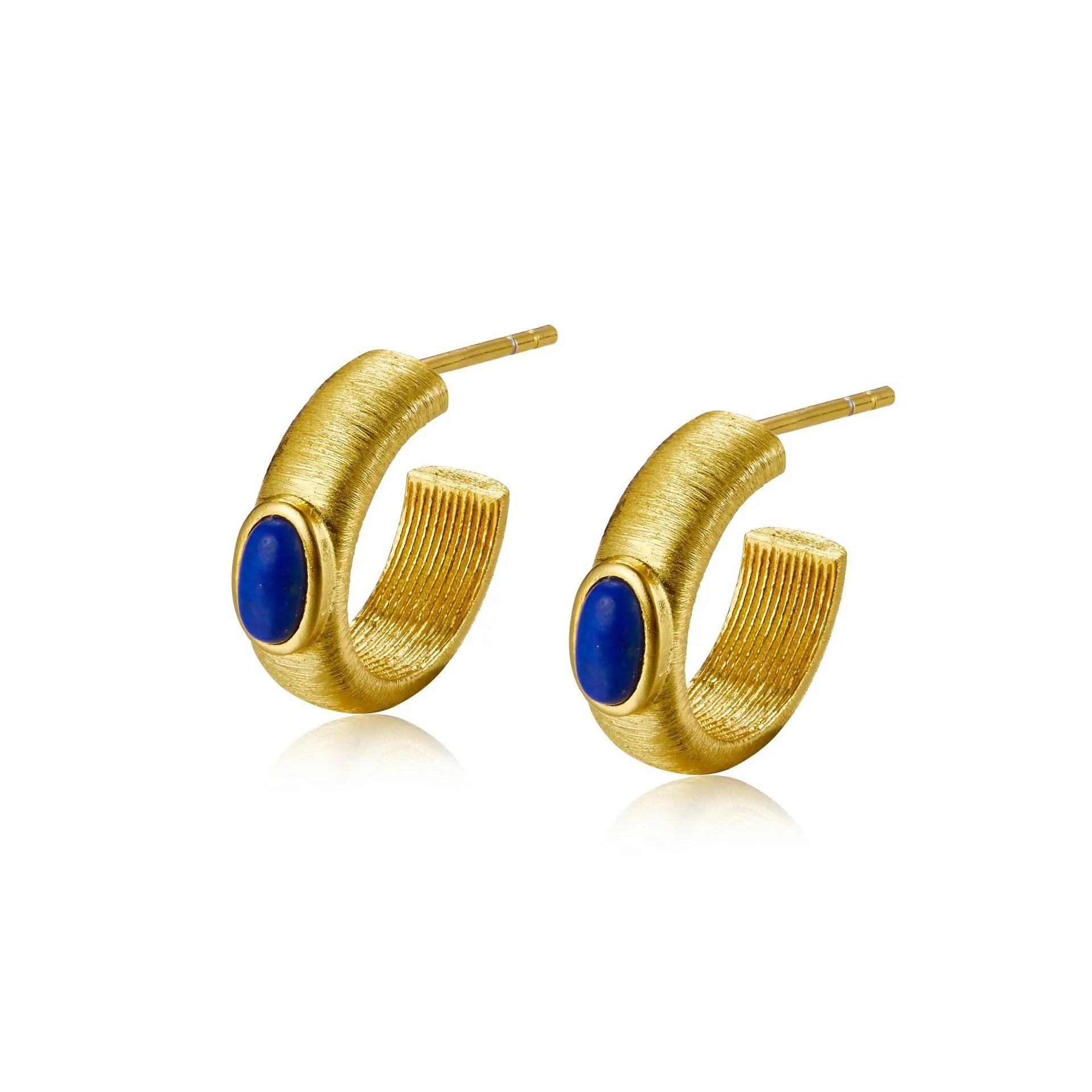 Earrings Lapis Lazuli "Royal Secret" Gold-Plated Silver