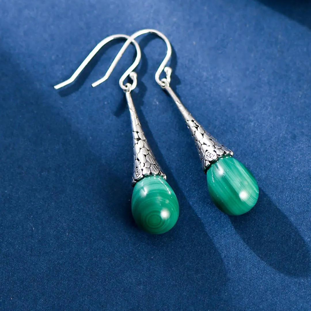 Boucles d’Oreilles Malachite "Éveil Naturel" Argent 925