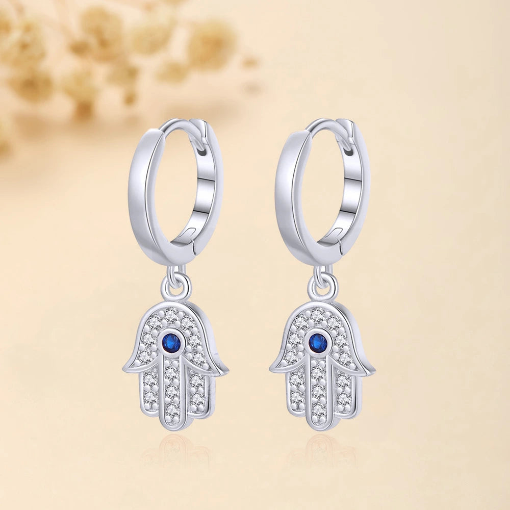 Gold-plated Silver "Shining Miracle" Evil Eye Earrings