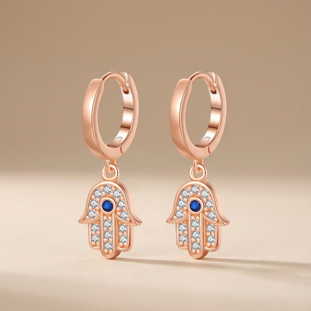 
Pendientes Mal Ojo "Milagro Brillante" Plata Dorada Oro