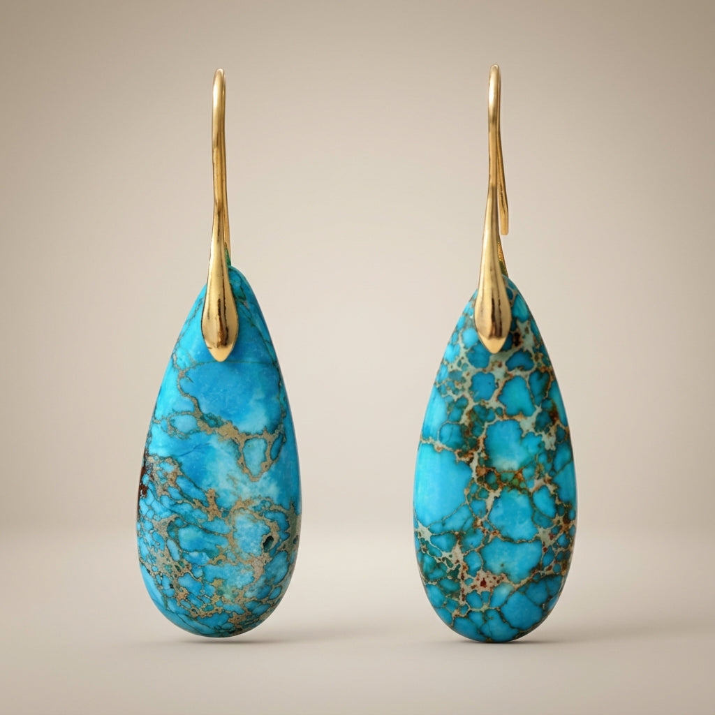 
Türkis Ohrringe "Himmlische Schönheit" Gold