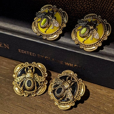 Pendientes de Ágata "Abeja Dorada"
