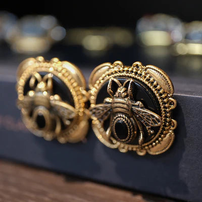 Pendientes de Ágata "Abeja Dorada"