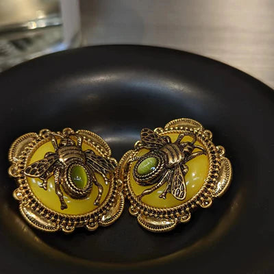 Pendientes de Ágata "Abeja Dorada"
