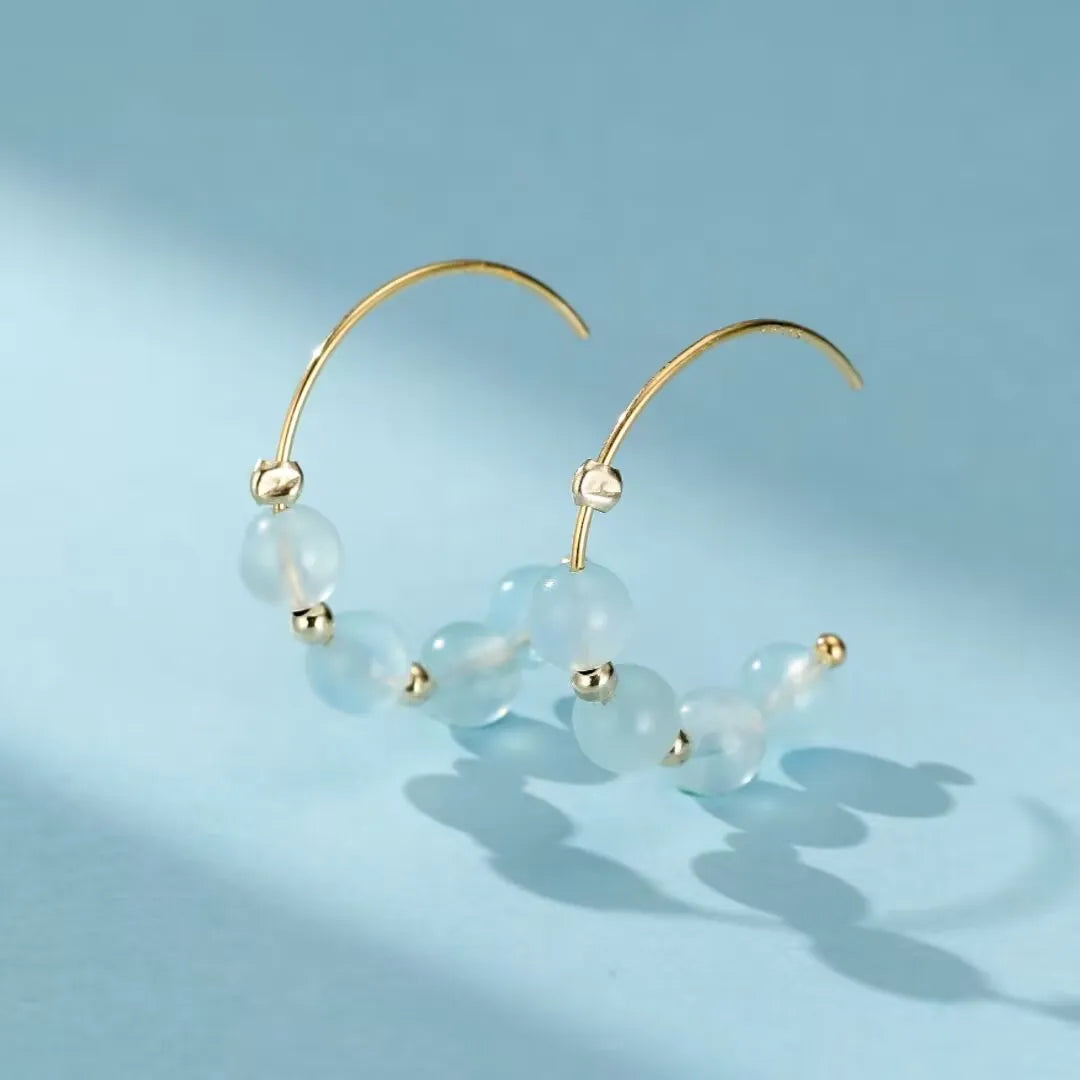 Aquamarine Earrings "Celestial Mist"