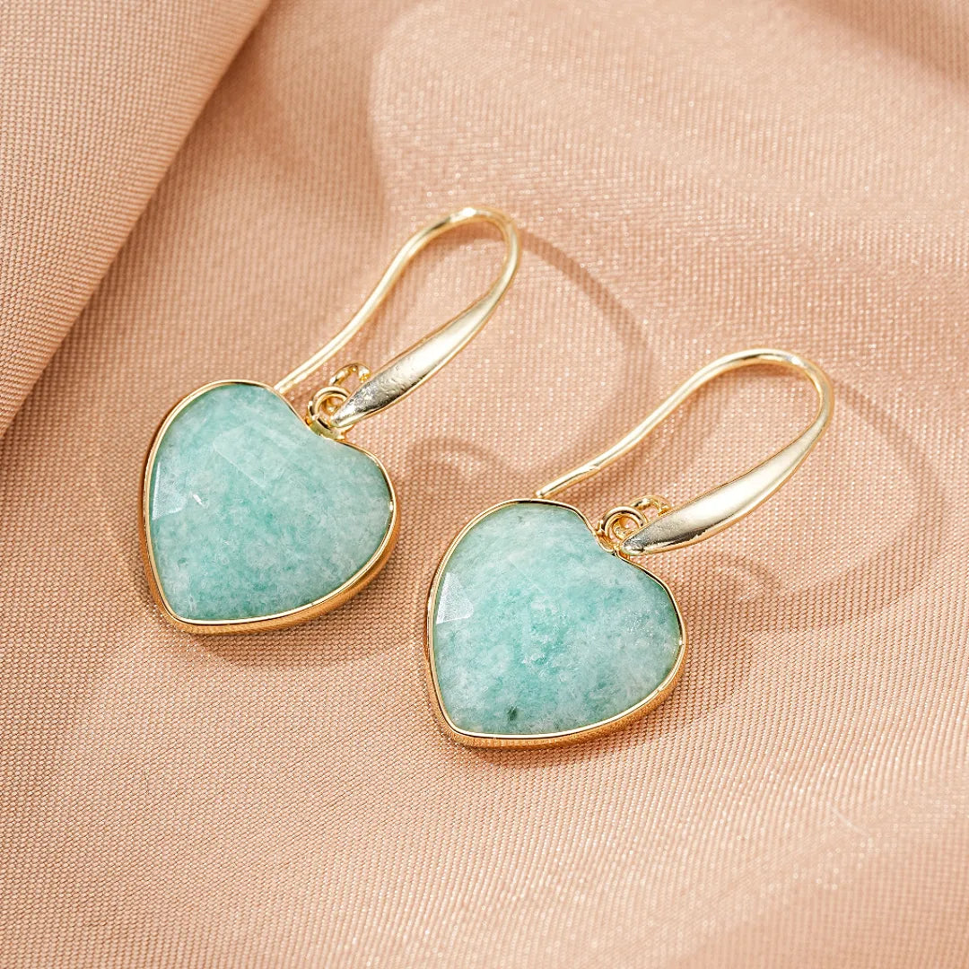 Amazonite or Lapis Lazuli Earrings "Heart's Softness"