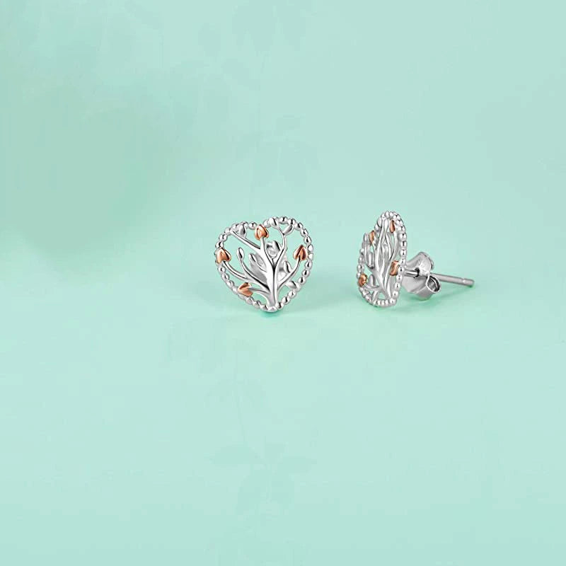 Pendientes Árbol de Vida "Corazón del Bosque" Plata