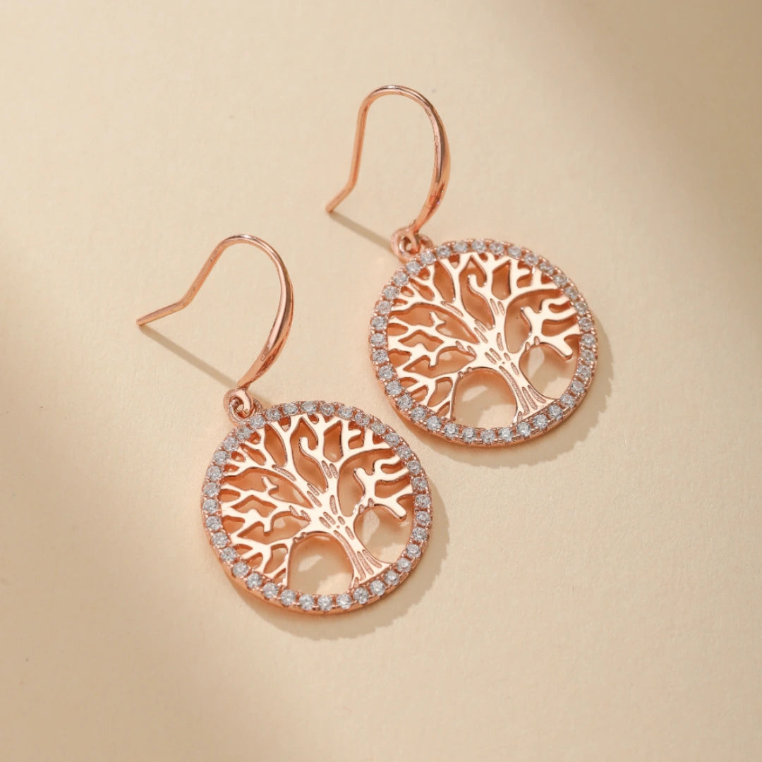 Earrings Tree of Life "Roots of Shine" Gold Silver