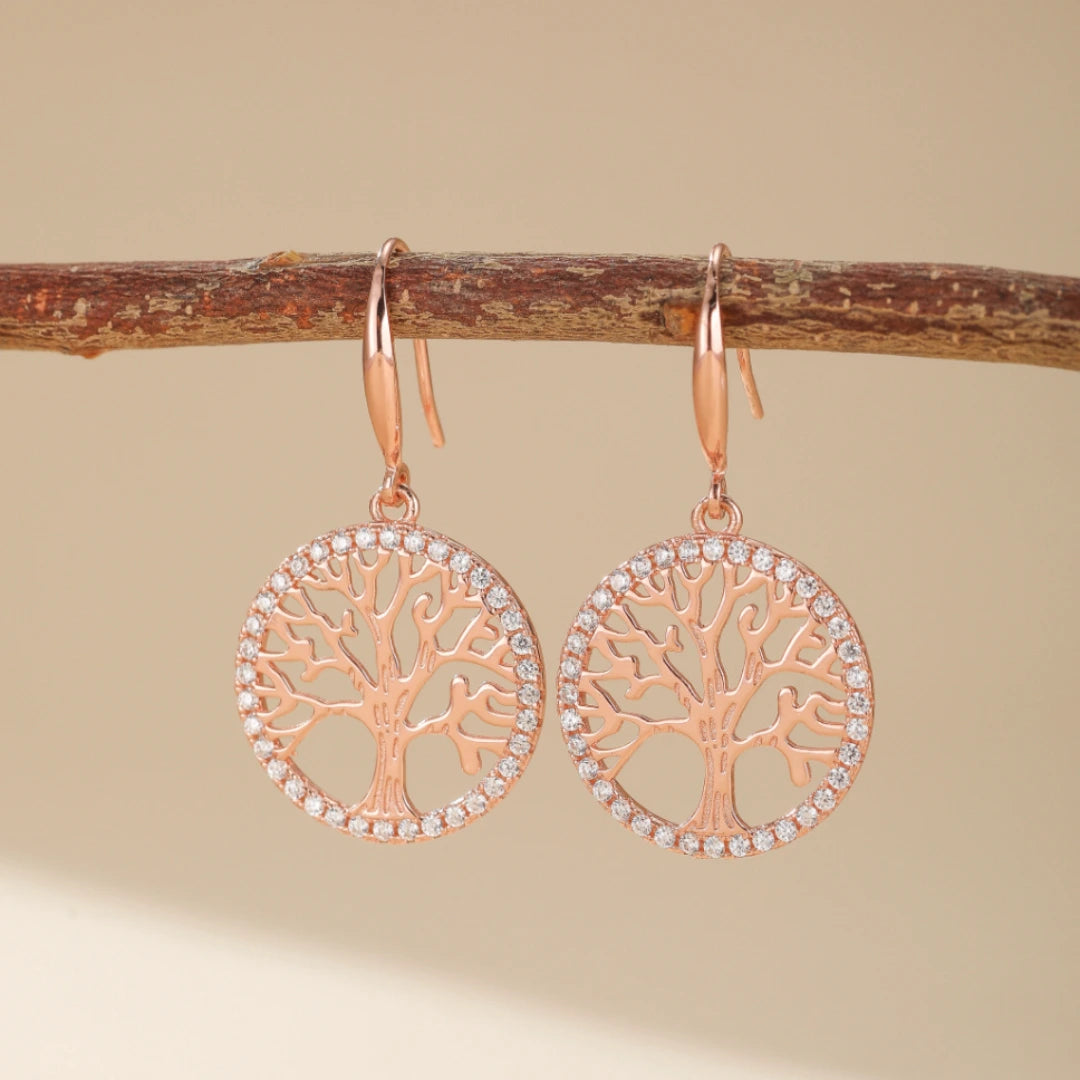 Earrings Tree of Life "Roots of Shine" Gold Silver