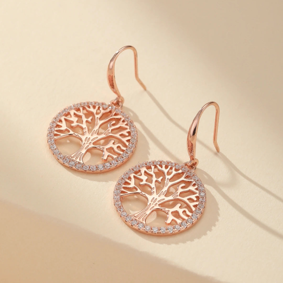 Earrings Tree of Life "Roots of Shine" Gold Silver