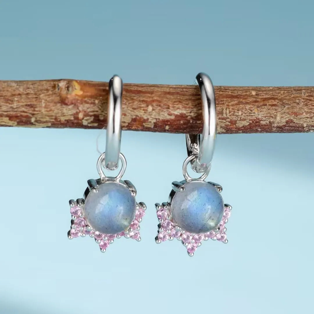 Labradorit Ohrringe "Himmlische Magie" Goldplattiert Silber