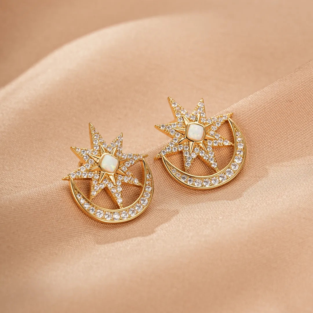 Opal Earrings "Luminous Star"