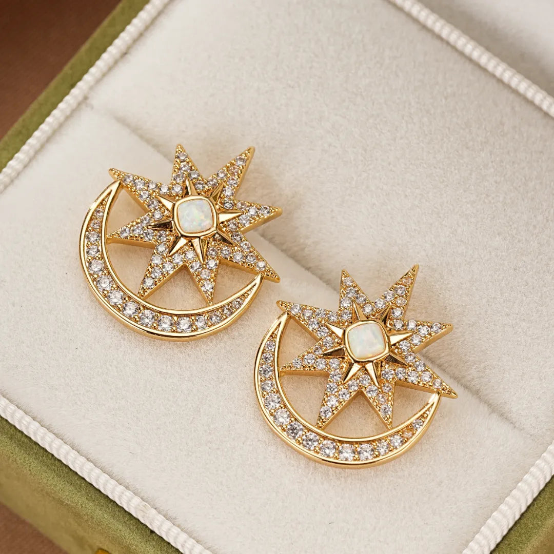 Opal Earrings "Luminous Star"